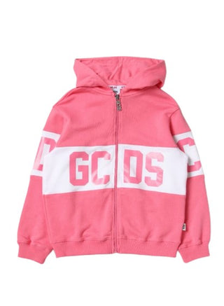 GCDS Felpa con zip e cappuccio DNF004