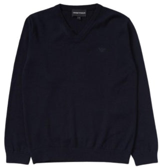 Armani Pullover mit V-Ausschnitt 8N4M93 aus Wollmischung für Kinder