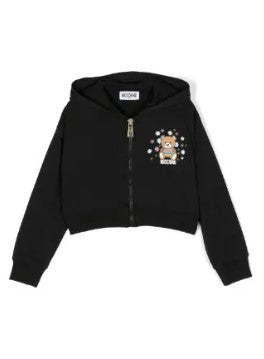 Moschino HDF050 Reißverschluss und Kapuzenpullover