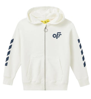 Off-White Felpa con zip e cappuccio OBBE001F21FLE001