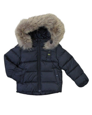 Blauer Giubbino Con Bordo In Pelliccia Amory Baby 24WBBXC02550