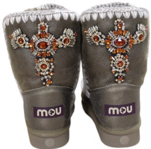 Mou Boots With Crystal Cross fw101054b Eskimo 24