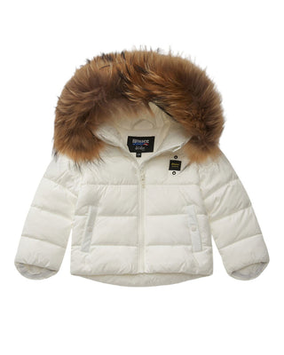 Blauer Giubbino Con Bordo In Pelliccia Amory Baby 24WBBXC02550