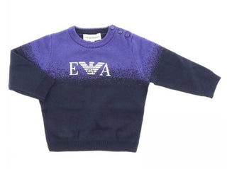 Armani Double Color Sweater 6ZHM54 With Logo Baby