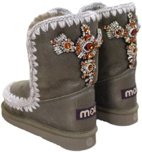 Mou Boots With Crystal Cross fw101054b Eskimo 24