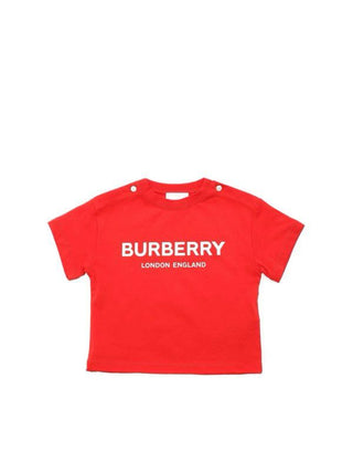 Burberry T-shirt girocollo con logo 8011946