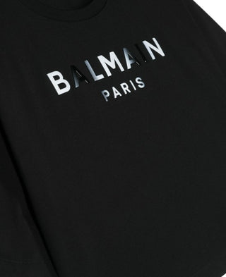 Balmain cropped T-shirt with logo BS8B93-J0177