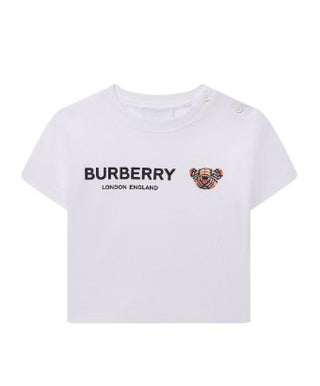 Burberry T-shirt girocollo con logo 8041053