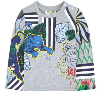 Kenzo T-shirt girocollo con stampa KM10598-BB