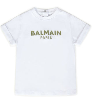 Balmain T-Shirt mit Rundhalsausschnitt BT8531-Z0082