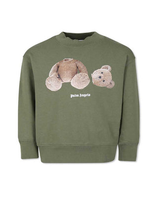 Palm Angels Felpa Bear Crewneck PBBA012C99FLE0025660 In Cotone Garzato