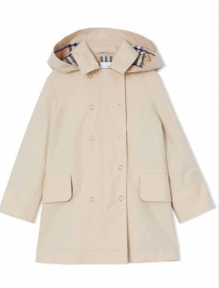 Burberry Trench In Nylon 8047977 Con Cappuccio Da Bambina