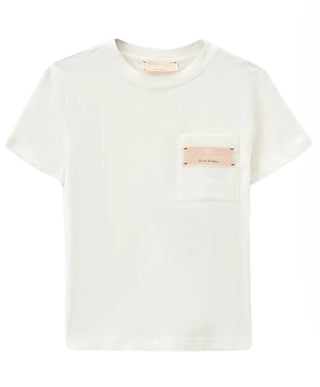 Elisabetta Franchi Crewneck T-shirt with applied logo EFTS209.0