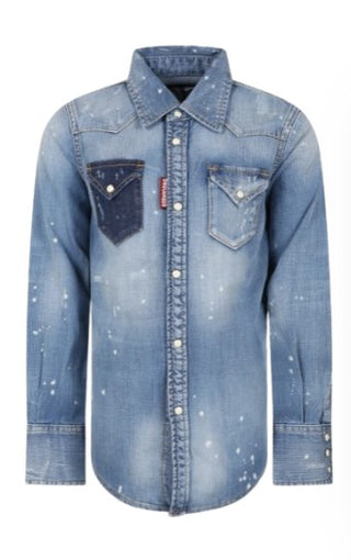 Dsquared2 Logo Denim Shirt DQ02DG-D0A7E