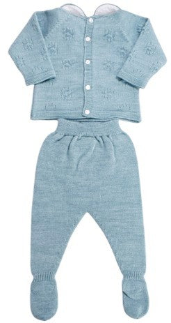 Babydif Two Piece Romper 7841180 With Knot Embroidery