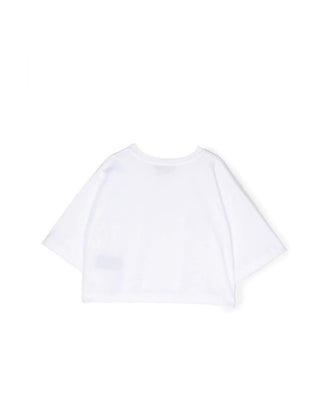 Balmain cropped T-shirt with logo BS8B93-J0177