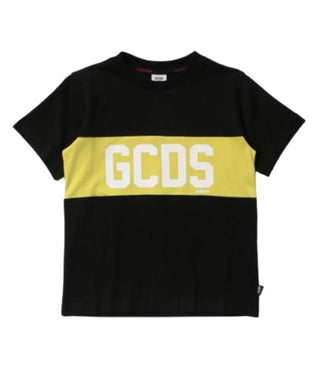 GCDS T-Shirt mit Rundhalsausschnitt und Logo vorne DMM005