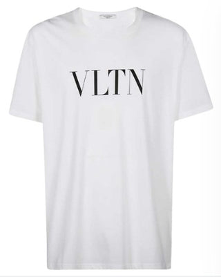 Valentino Garavani T-Shirt mit Rundhalsausschnitt und UV3MG-10V3LE-Logo vorne