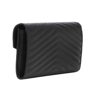 Yves Saint Laurent Clutch Cassandre 617662/bow011 Leather Clutch