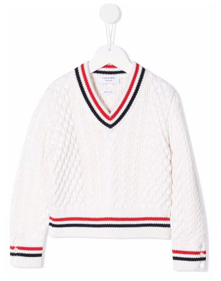 Thom Browne Pullover mit V-Ausschnitt KKA006A