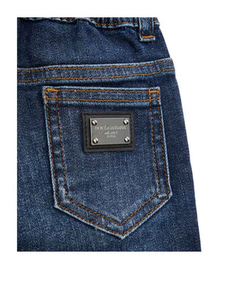 Dolce &amp; Gabbana Jeans With Elastic And Drawstring L14P16-LDB17 In Denim