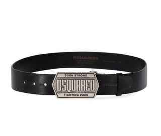 Dsquared2 Leather belt with logo buckle BEM0549