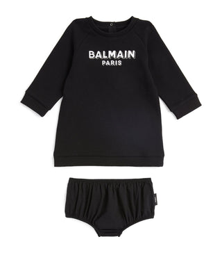 Balmain Vestina girocollo con logo frontale BT1000-Z0001