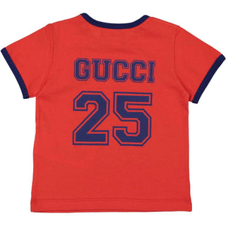 Gucci T-Shirt mit Rundhalsausschnitt und Aufdruck 456618X5L29