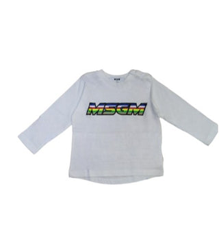 MSGM Crewneck T-shirt with front logo 021770