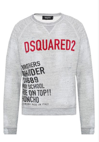 Dsquared2 Crewneck Sweatshirt with Printed Logo S71GU0244