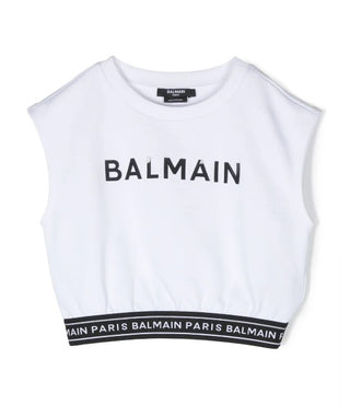 Balmain Crop Sweatshirt Girl BS4A62