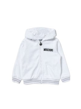 Moschino Felpa con zip e cappuccio MUF045