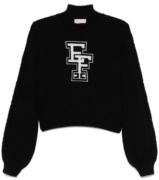 Elisabetta Franchi Turtleneck Sweater EFMA141.C With Logo