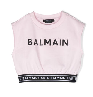 Balmain Crop Sweatshirt Girl BS4A62