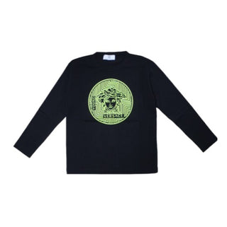 Versace Crewneck T-shirt with logo and symbol YVMTS139