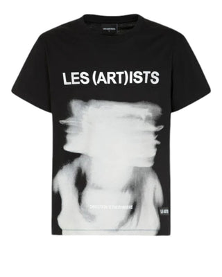 LES (ART)ISTS Direction Is Everywhere T-Shirt 24FWLATS723 Schwarze Farbe