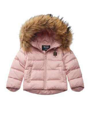 Blauer Jacke mit Pelzbesatz Amory Baby 24WBBXC02550