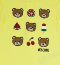 Moschino Romper WITH TEDDY BEARS AND ICE CREAM MMY00 WITH CLIPS