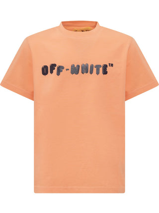 Off-White T-shirt girocollo con logo OGAA001S23JER003