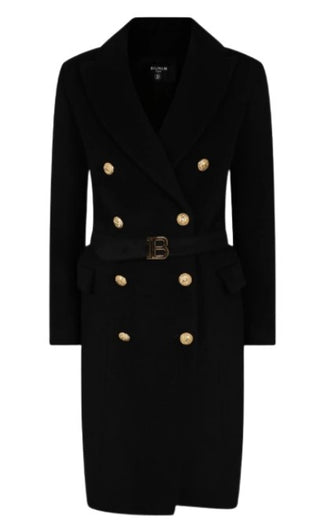 Balmain Double Breasted Coat BT2B10-E0124