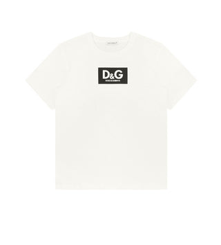 Dolce &amp; Gabbana T-Shirt mit Rundhalsausschnitt und Logo L4JTDM-G7A8B