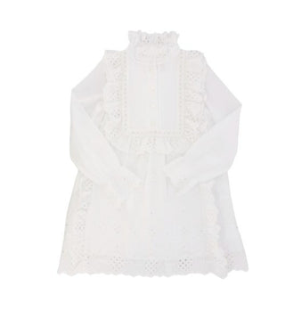 Alberta Ferretti Cotton Dress 024249 Long Sleeve For Girls