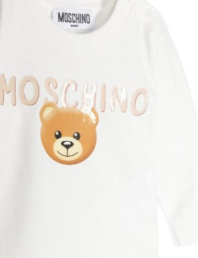 Moschino Crewneck T-shirt with applied logo MRO00E