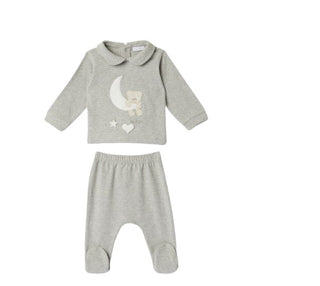 Nanan Two Piece Romper 220030 With Teddy Bear and Moon