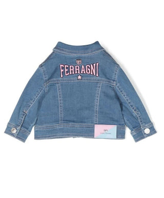 Chiara Ferragni Jeansjacke 53A100 mit Retro-Logo für Neugeborene