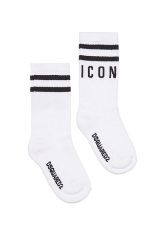 Dsquared2 Lange Socken mit Logo DQ1035-D00WI