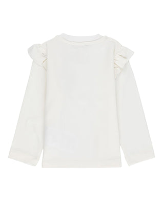 Moschino MDO00R Long Sleeve T-Shirt With Ruffles