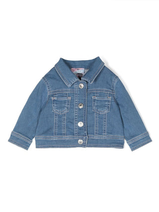 Chiara Ferragni Jeansjacke 53A100 mit Retro-Logo für Neugeborene