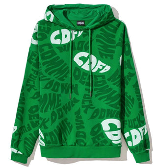 Comme des Fuckdown Hoodie mit Allover-Logodruck CDFU1865