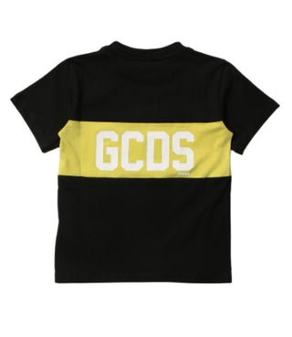 GCDS T-Shirt mit Rundhalsausschnitt und Logo vorne DMM005